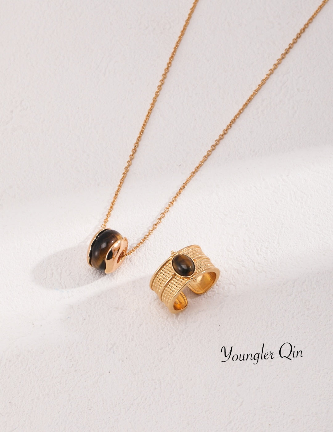 Black Agate Bead Pendant