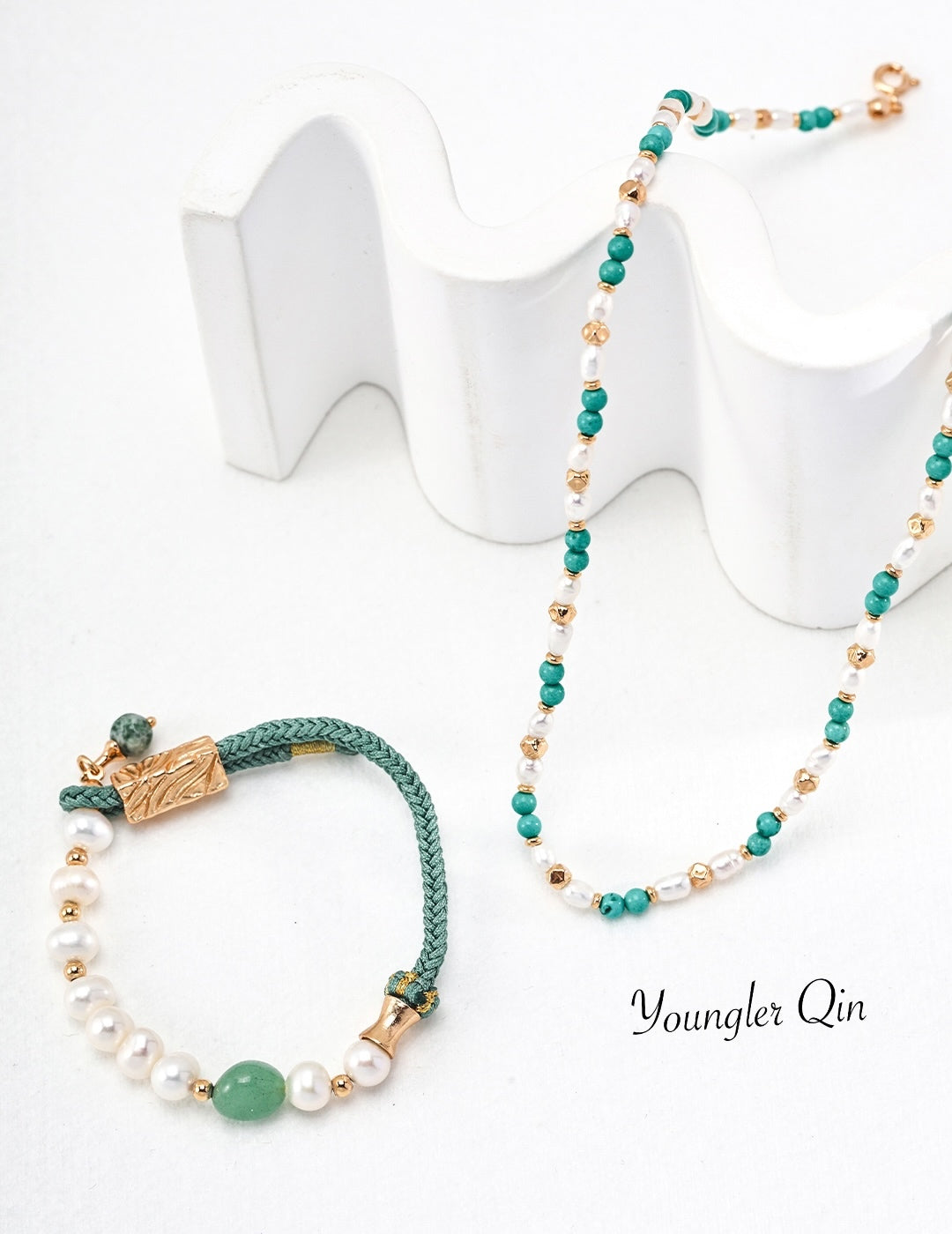 Pearl Turquoise Accent Necklace