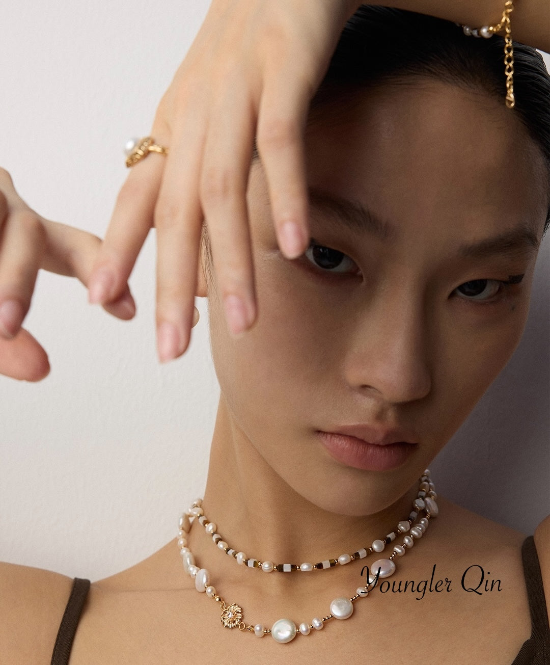 Pearl Tiger Eye Bead Set