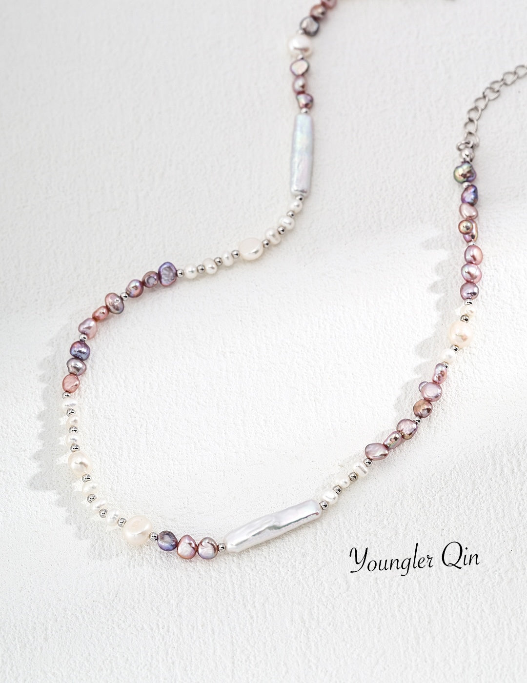 Colorful Pearl Patchwork Necklace