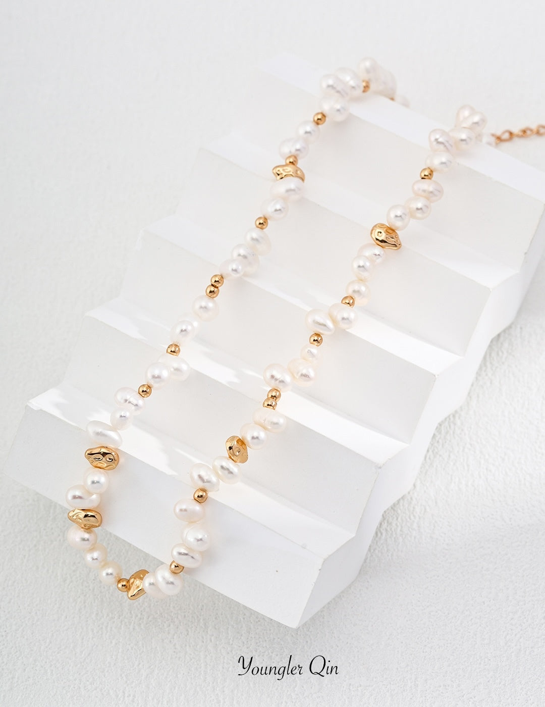 Gilded Pearl Necklace
