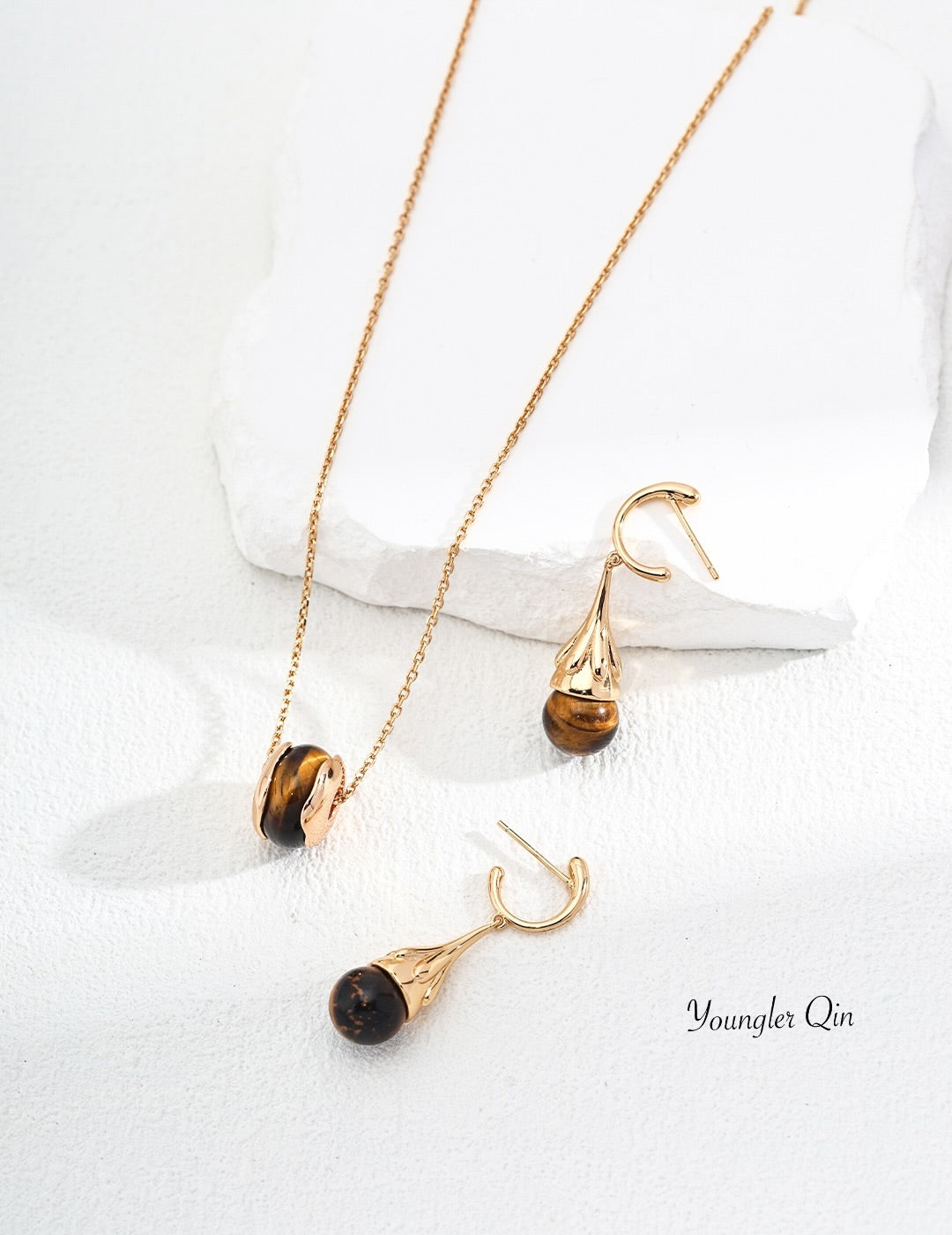 Teardrop Gem Drop Earrings