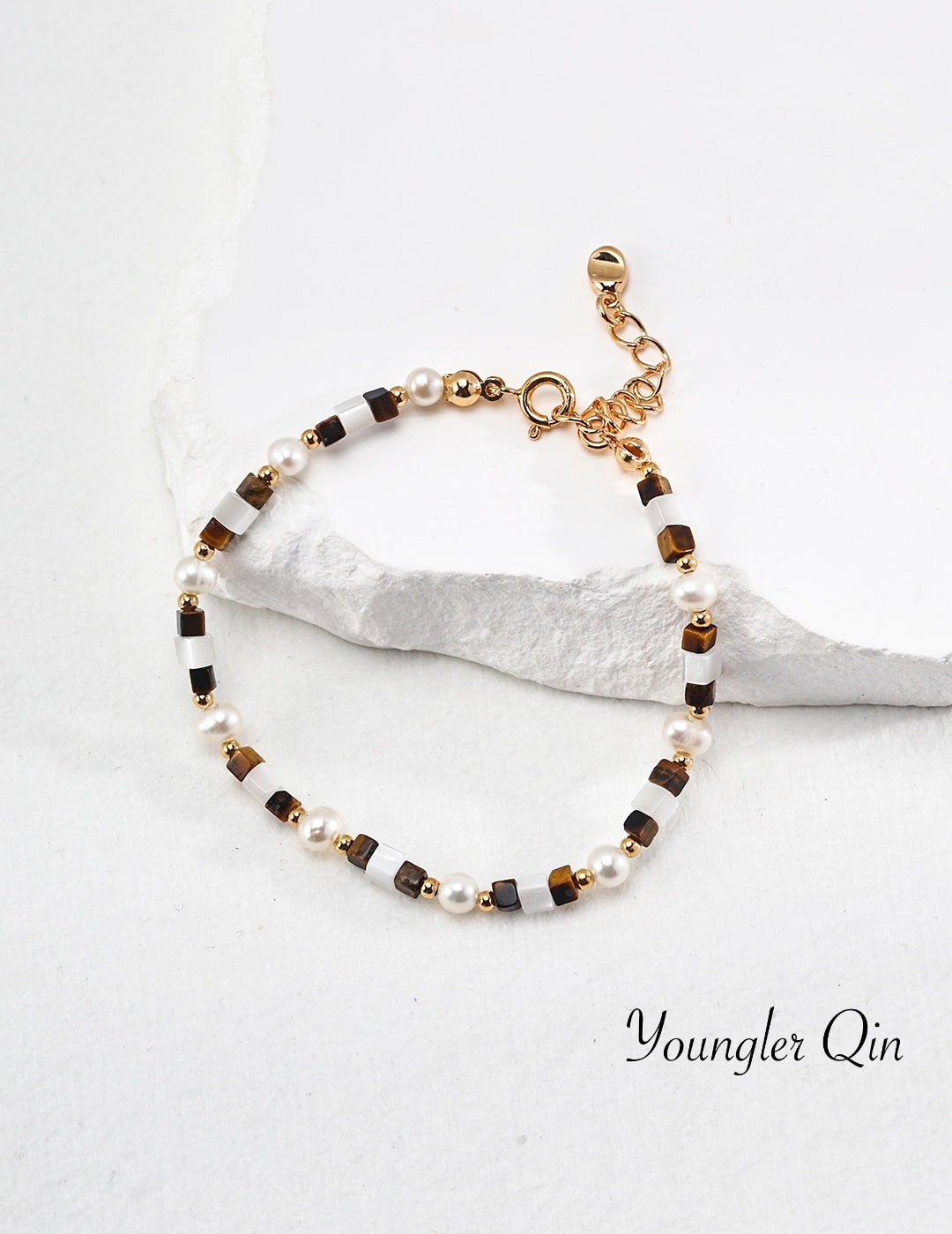 Pearl Tiger Eye Bead Set