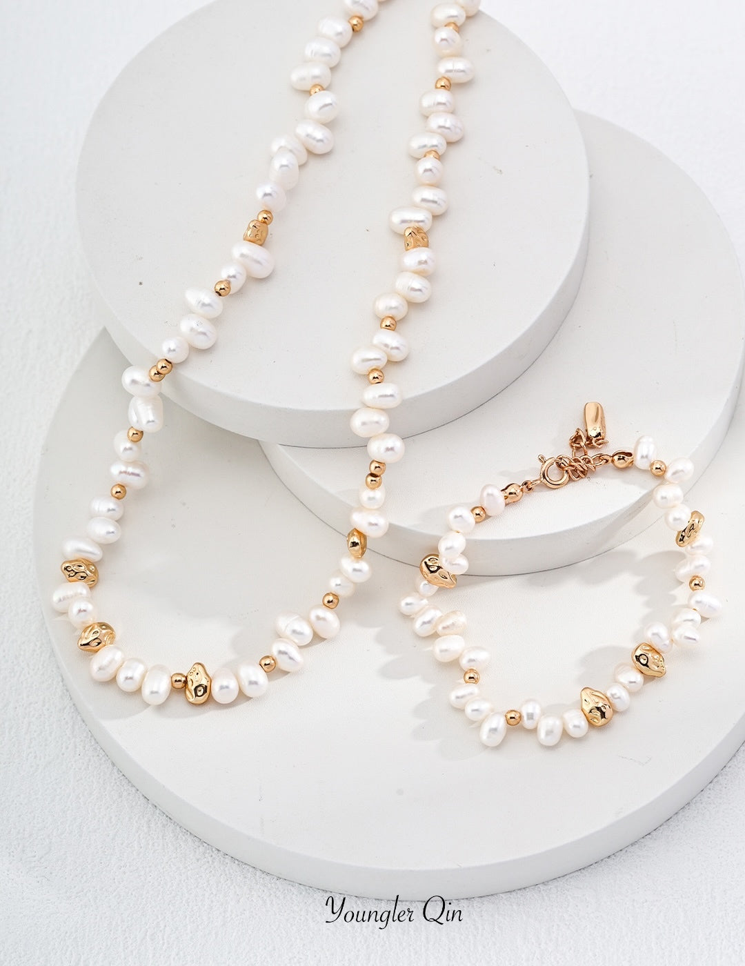 Gilded Pearl Necklace