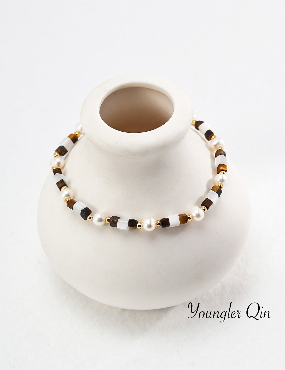 Pearl Tiger Eye Bead Set