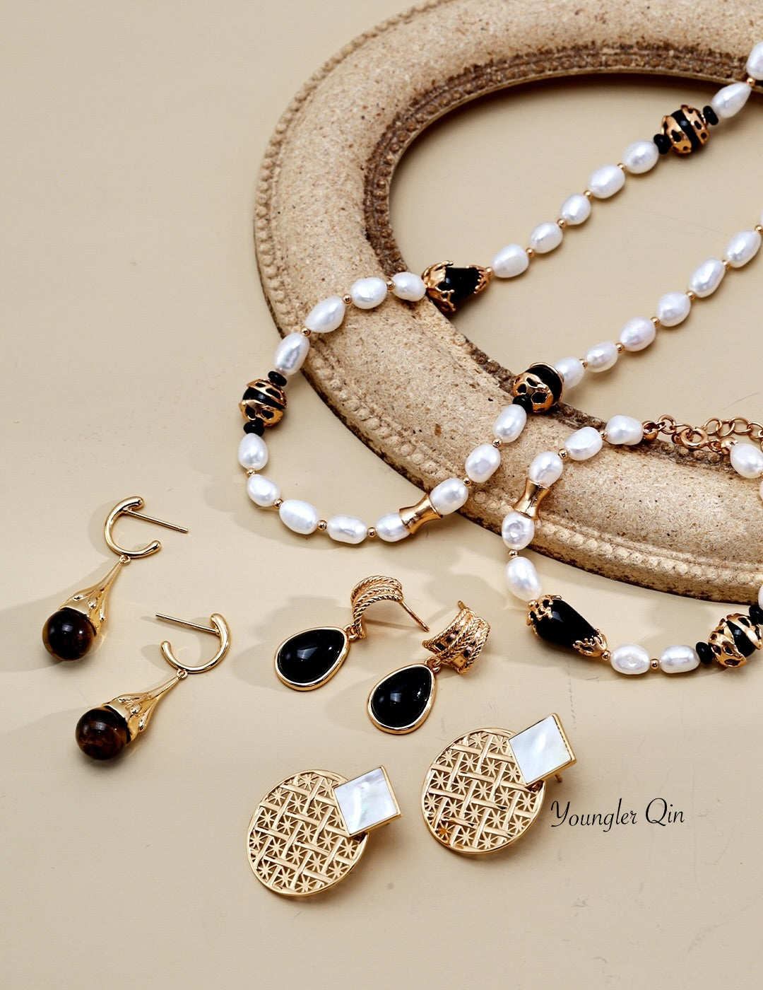 Teardrop Gem Drop Earrings