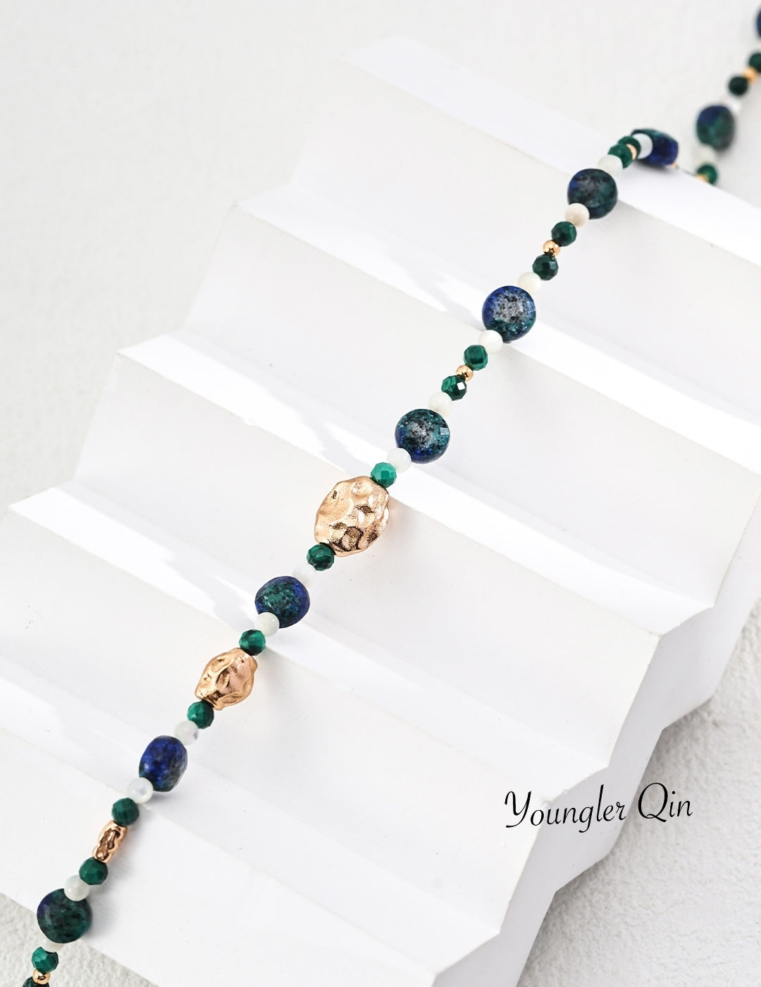 Malachite Lapis Vintage Necklace