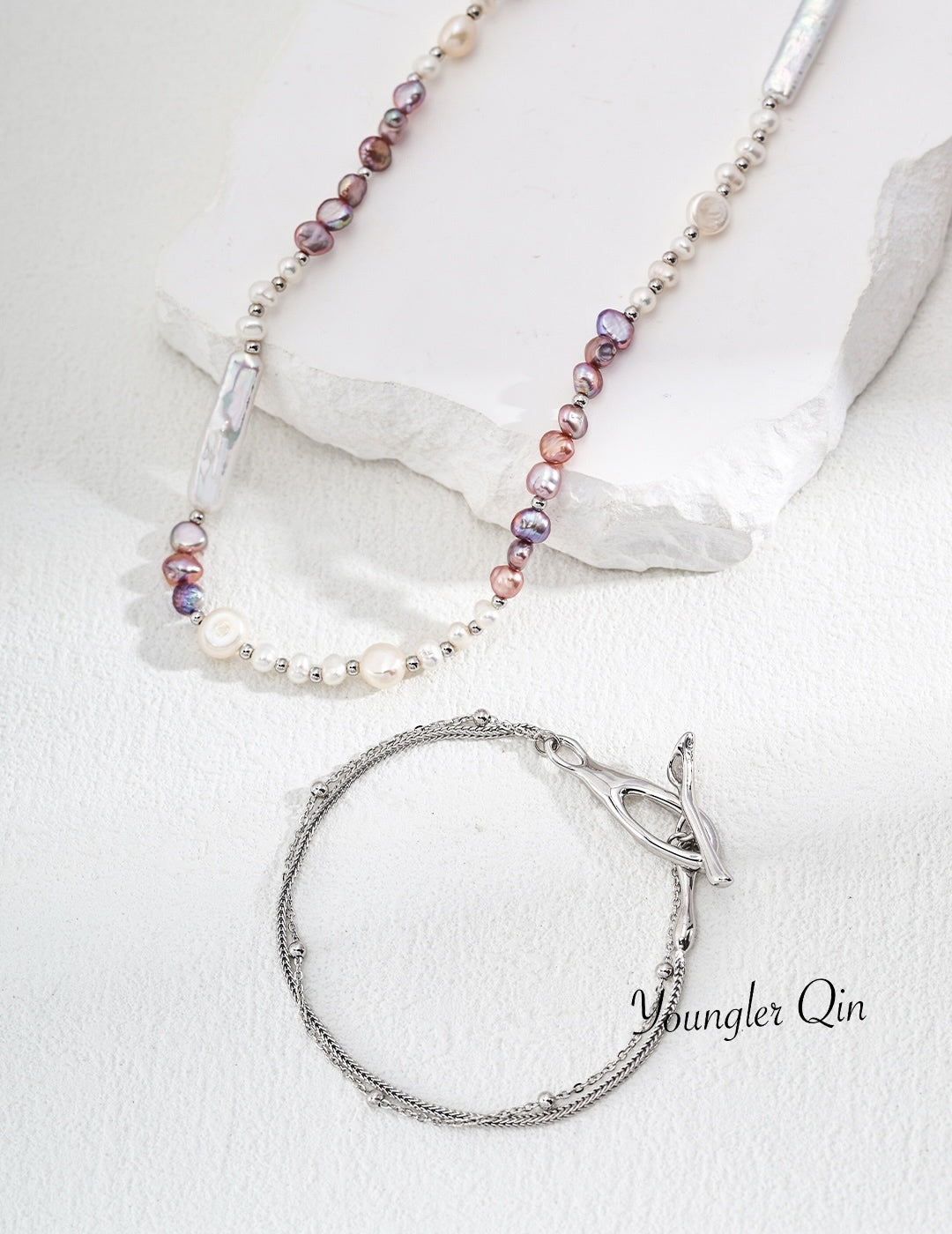 Colorful Pearl Patchwork Necklace