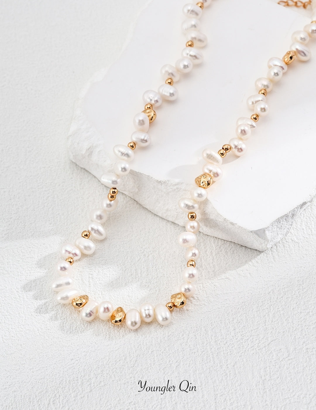 Gilded Pearl Necklace
