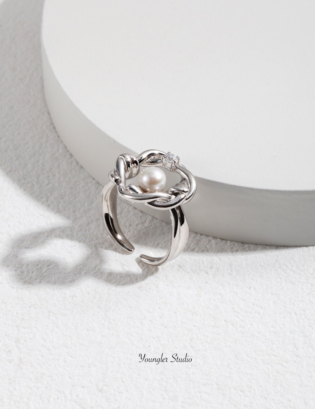 Woven Pearl Ring