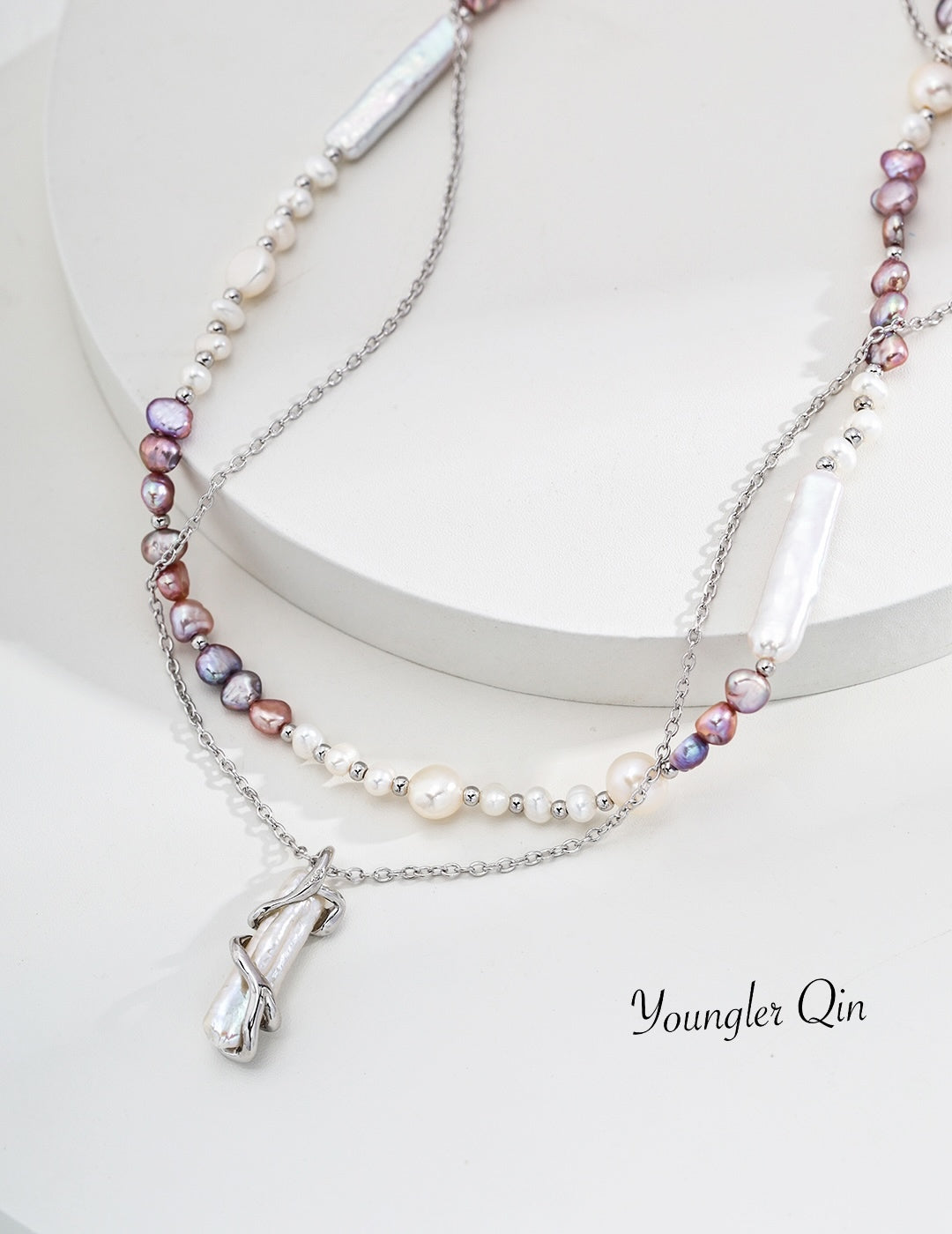 Colorful Pearl Patchwork Necklace