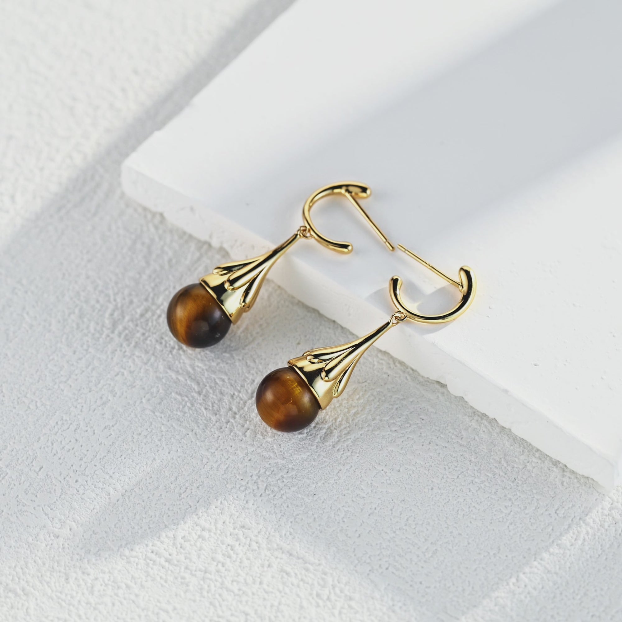 Teardrop Gem Drop Earrings