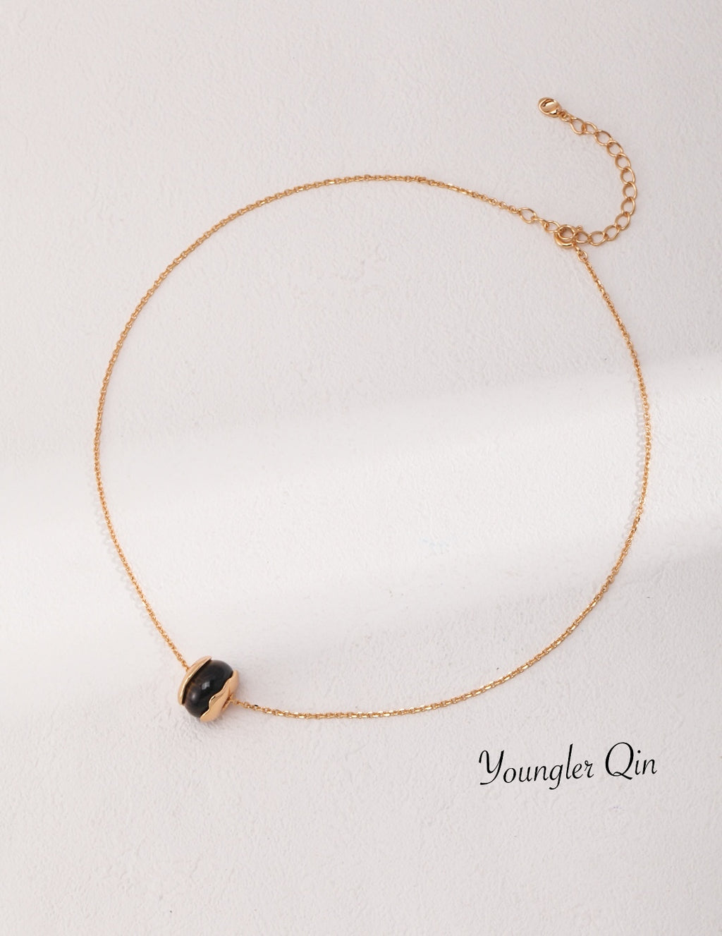 Black Agate Bead Pendant