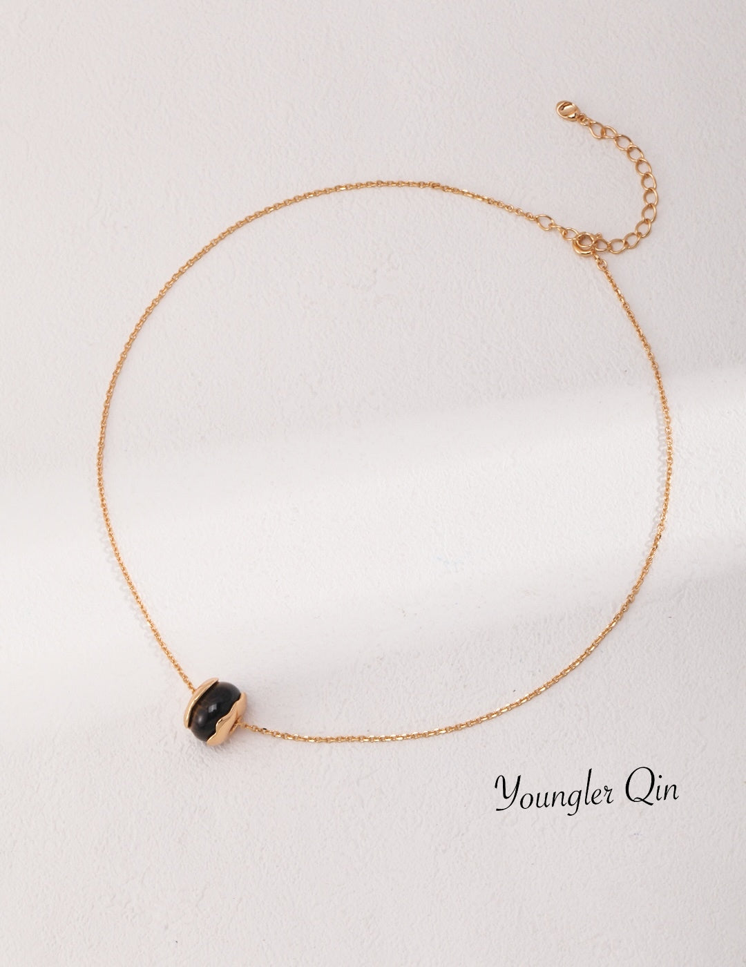 Black Agate Bead Pendant
