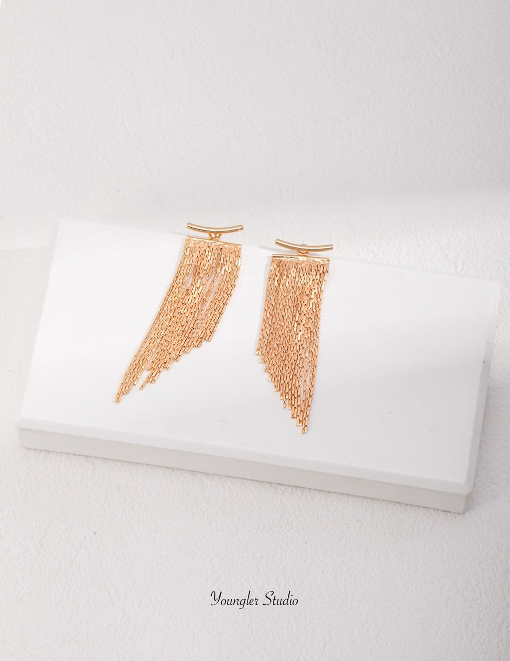 Fringe Drape Earrings – Vintage Gold