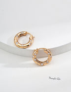 Vintage Zircon Circle Hoops