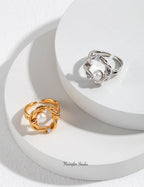 Woven Pearl Ring