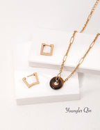 Tiger Eye Circle Earrings