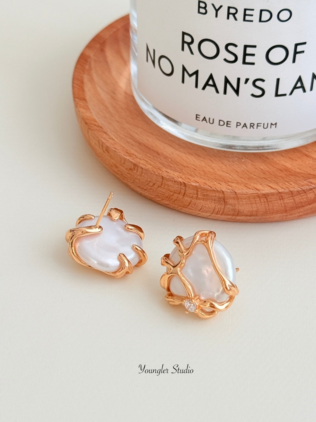 Baroque Gilded Pearl Studs