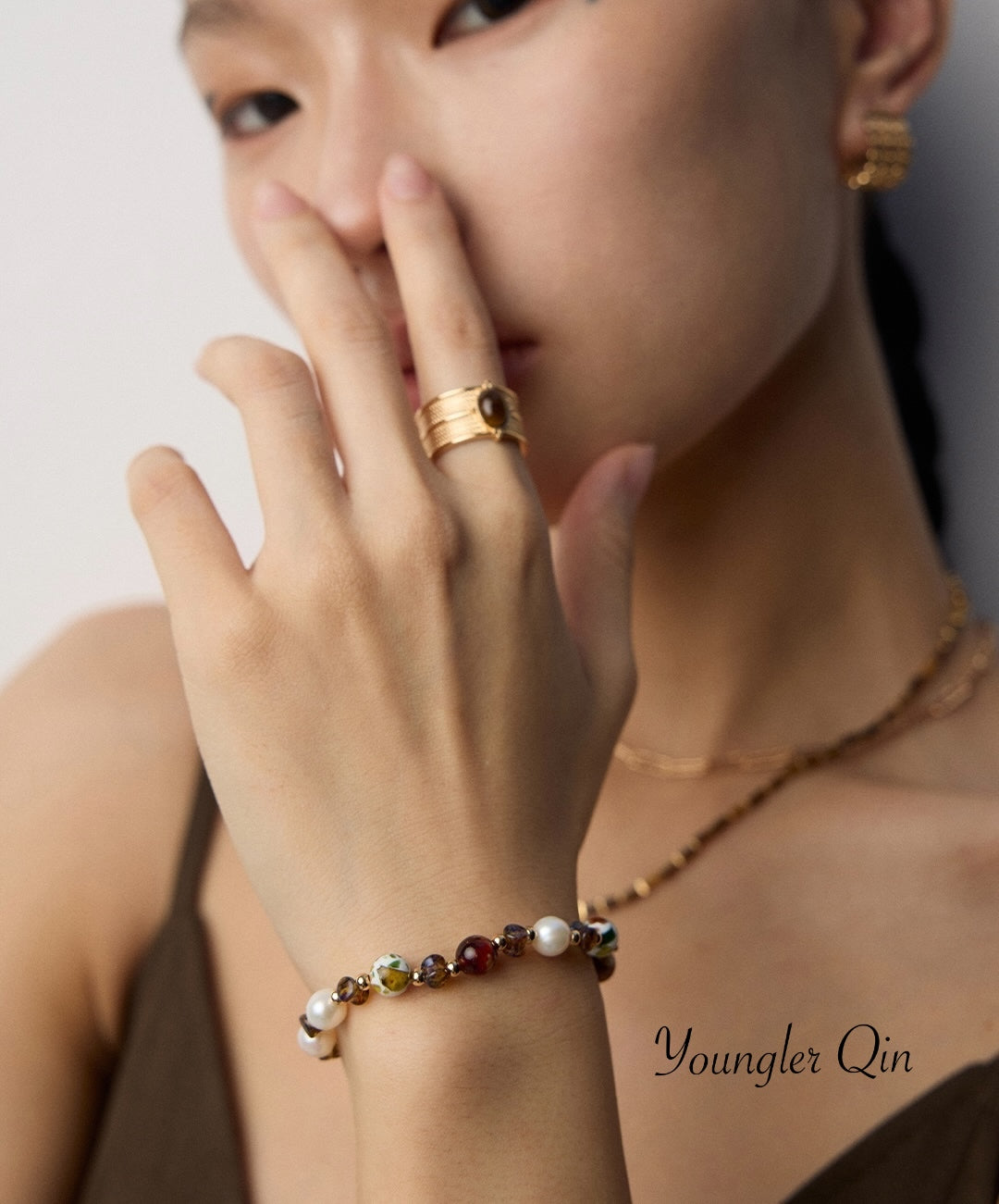 Multicolor Glass Pearl Bracelet