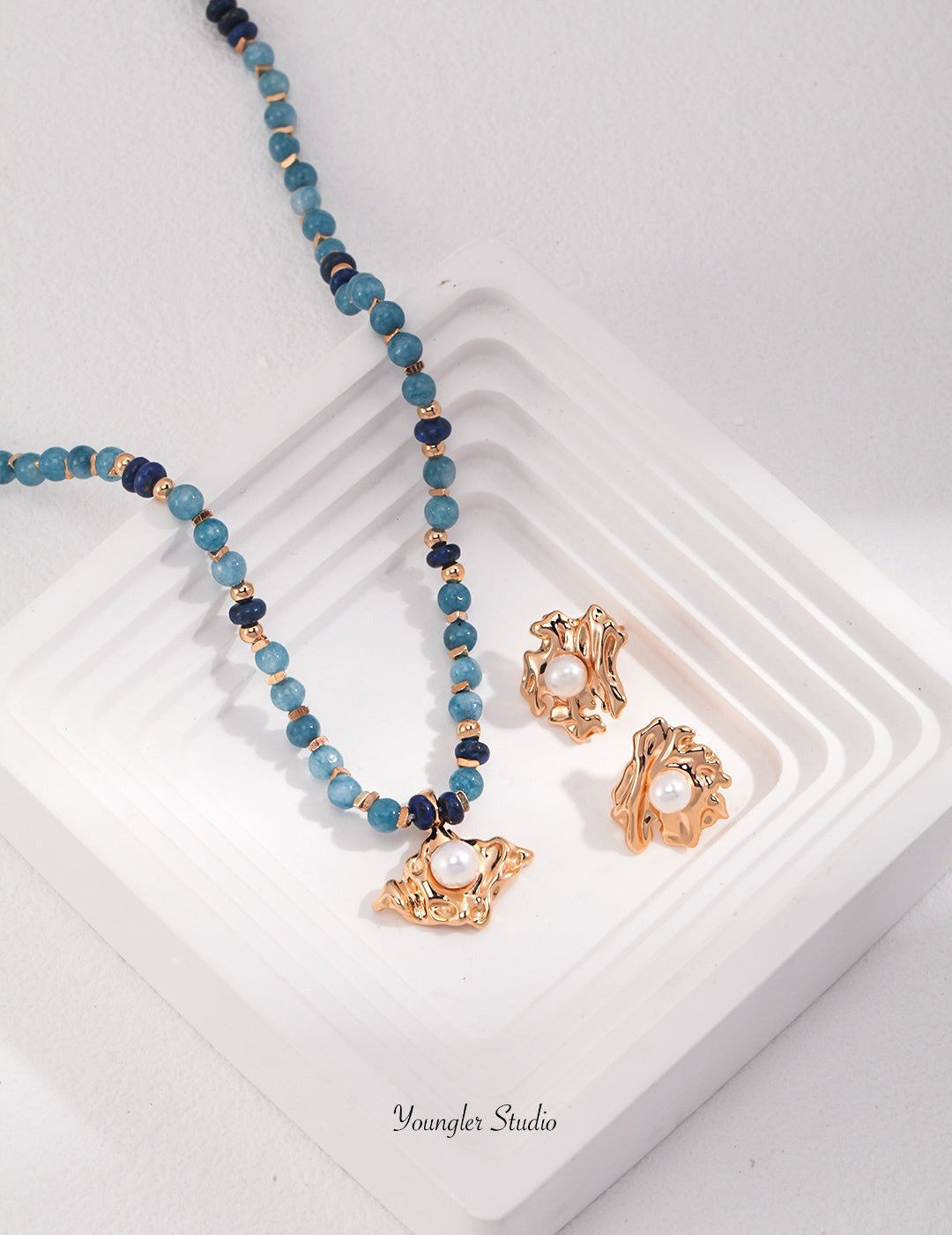 Natural Pearl & Gemstone Necklace