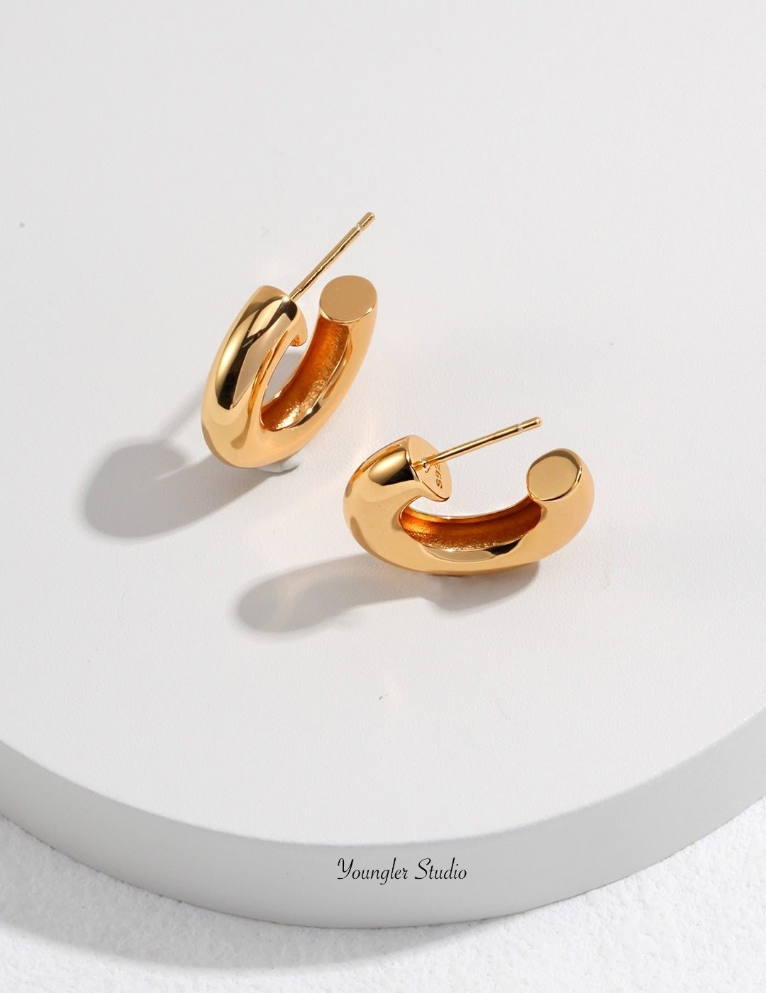 Gilded Leap Hoop Earrings