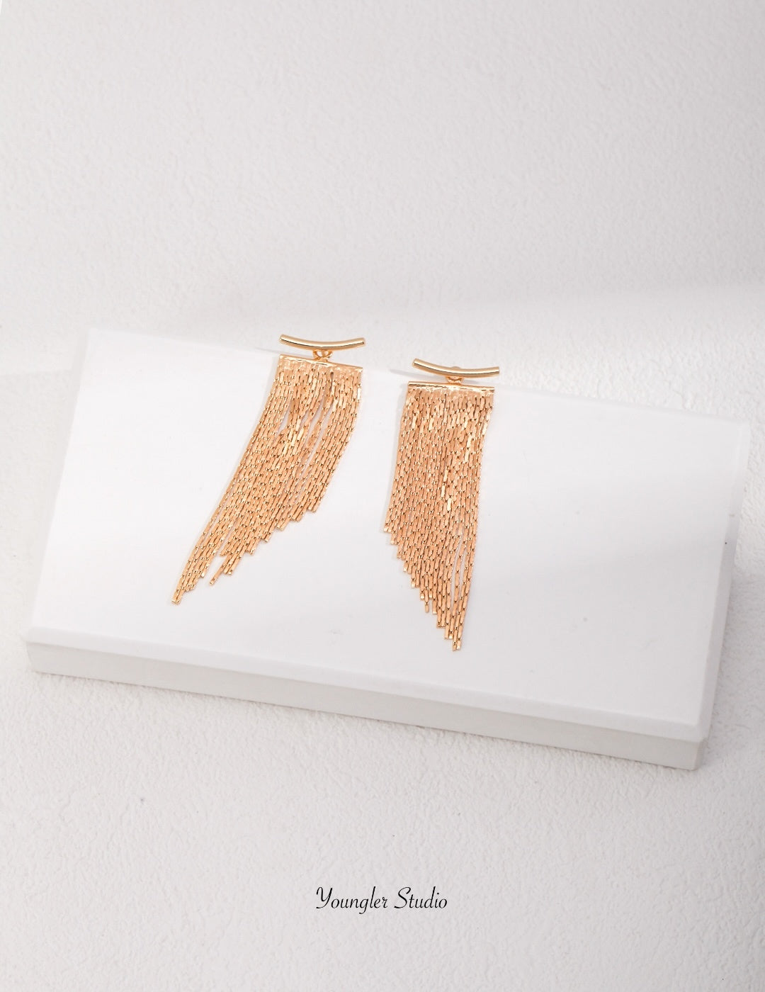 Fringe Drape Earrings – Vintage Gold