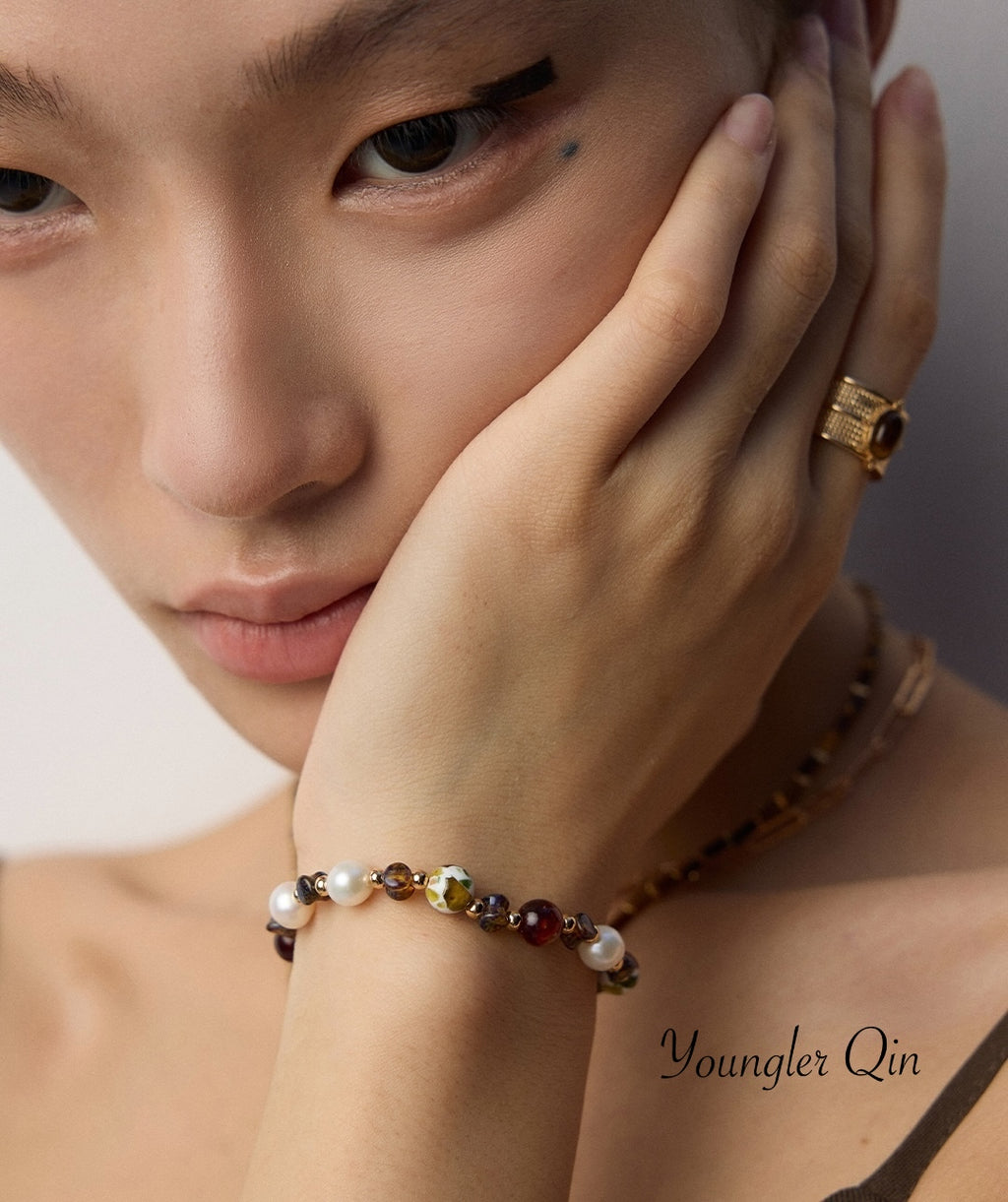 Multicolor Glass Pearl Bracelet