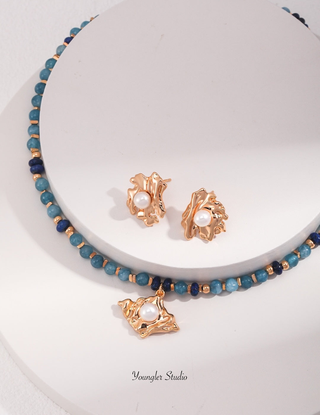 Natural Pearl & Gemstone Necklace