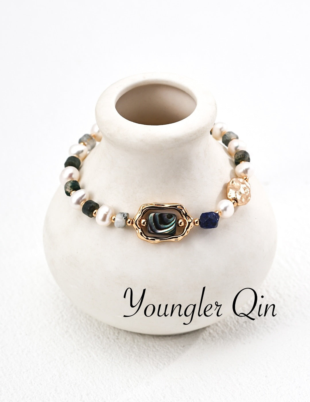 Pearl Abalone Bead Bracelet
