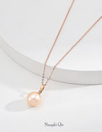18K Pink Pearl Necklace