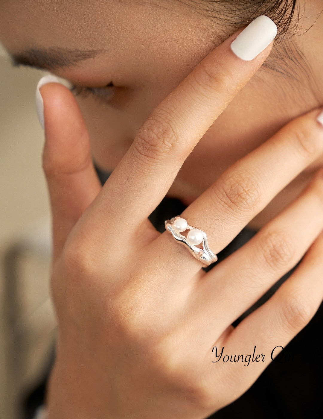 Minimalist Pearl Ring