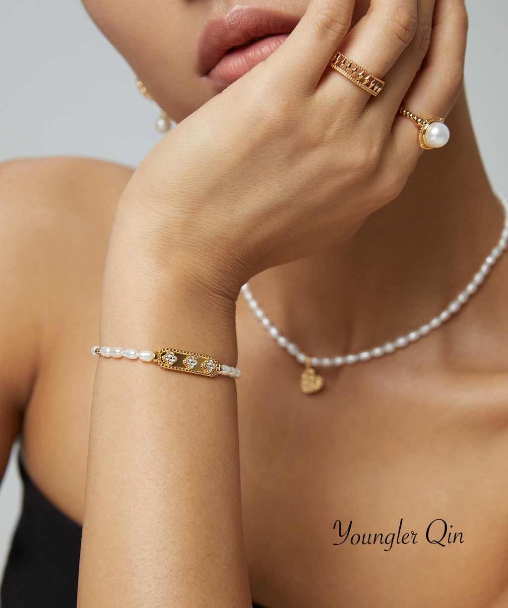 Pearl Charm Bracelet