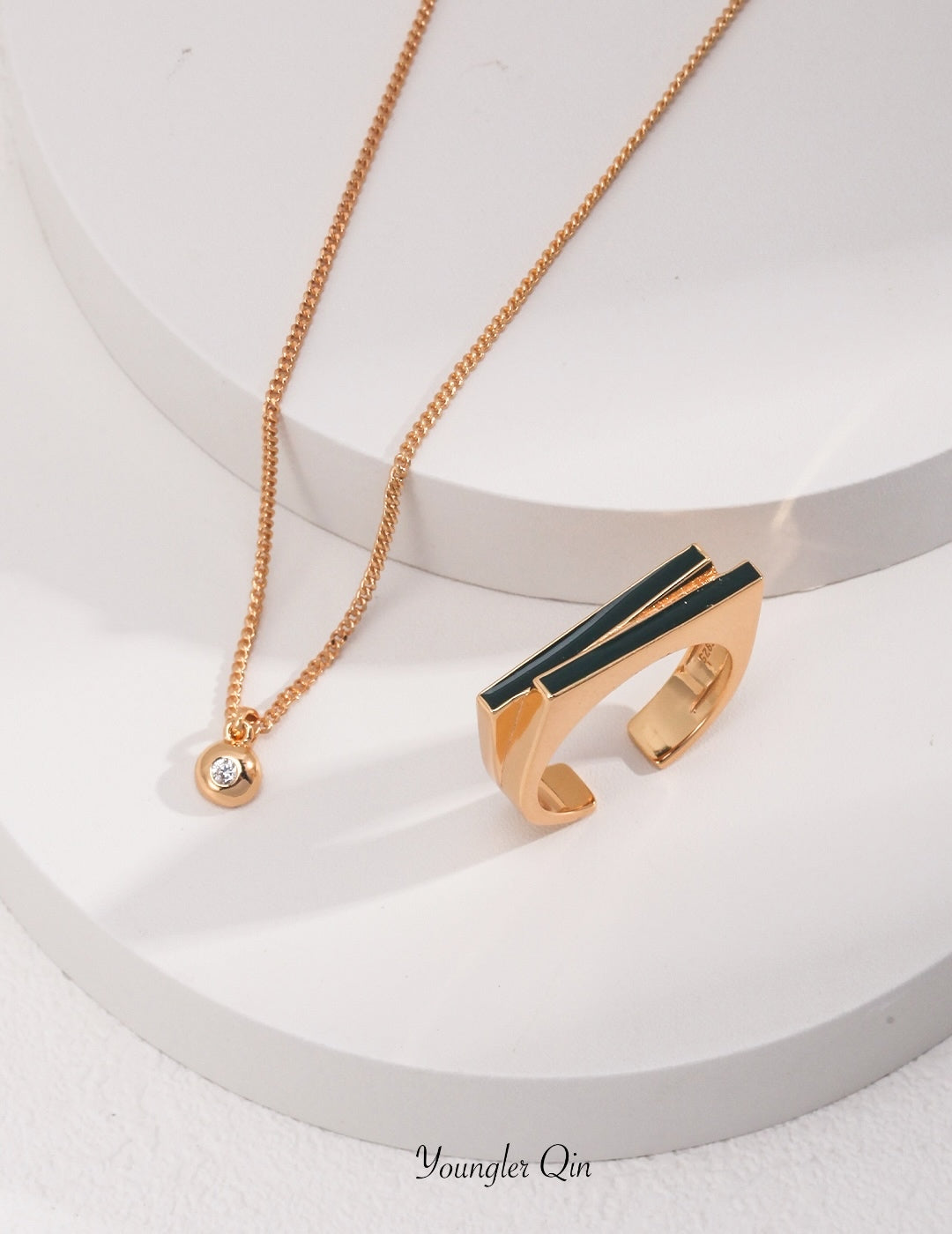 Minimalist CZ Pendant Necklace