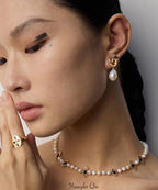 Baroque Snake Pearl Earrings