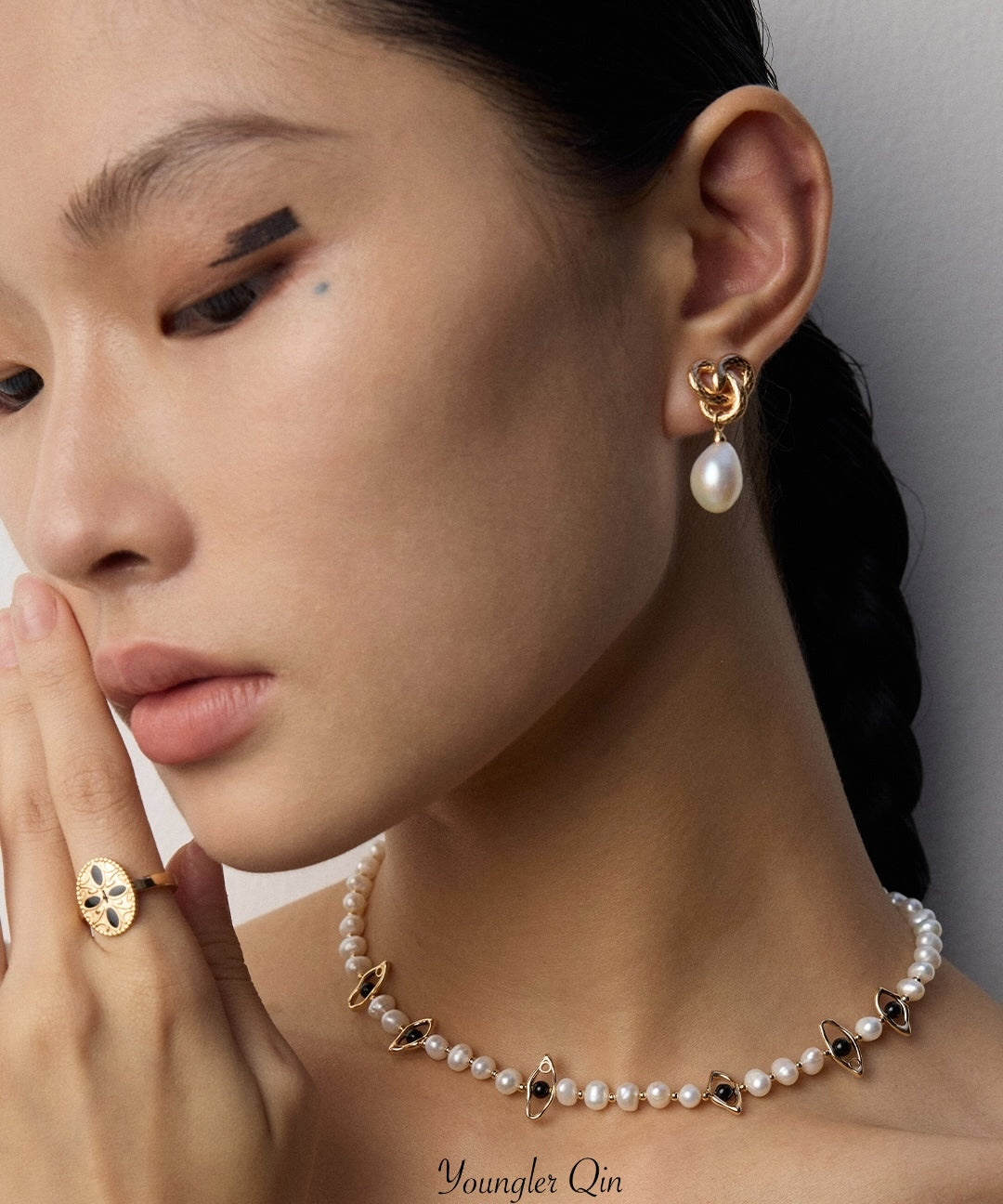 Baroque Snake Pearl Earrings