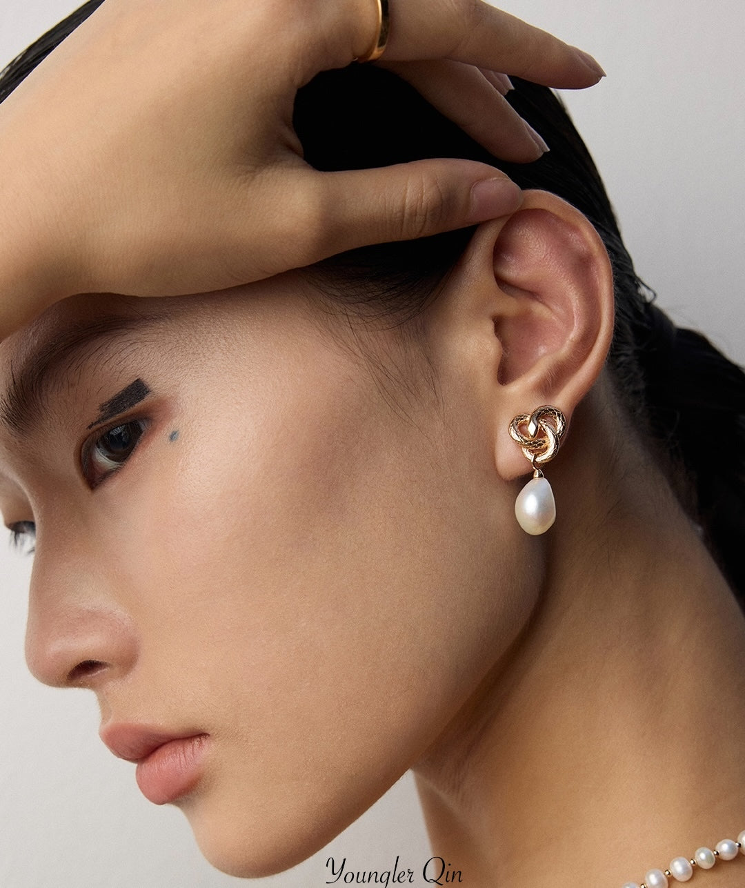 Baroque Snake Pearl Earrings