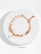 Silken Muse Gold Pearl Bracelet
