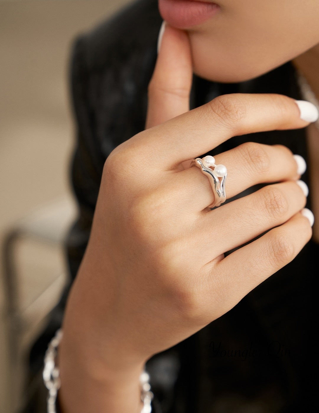 Minimalist Pearl Ring