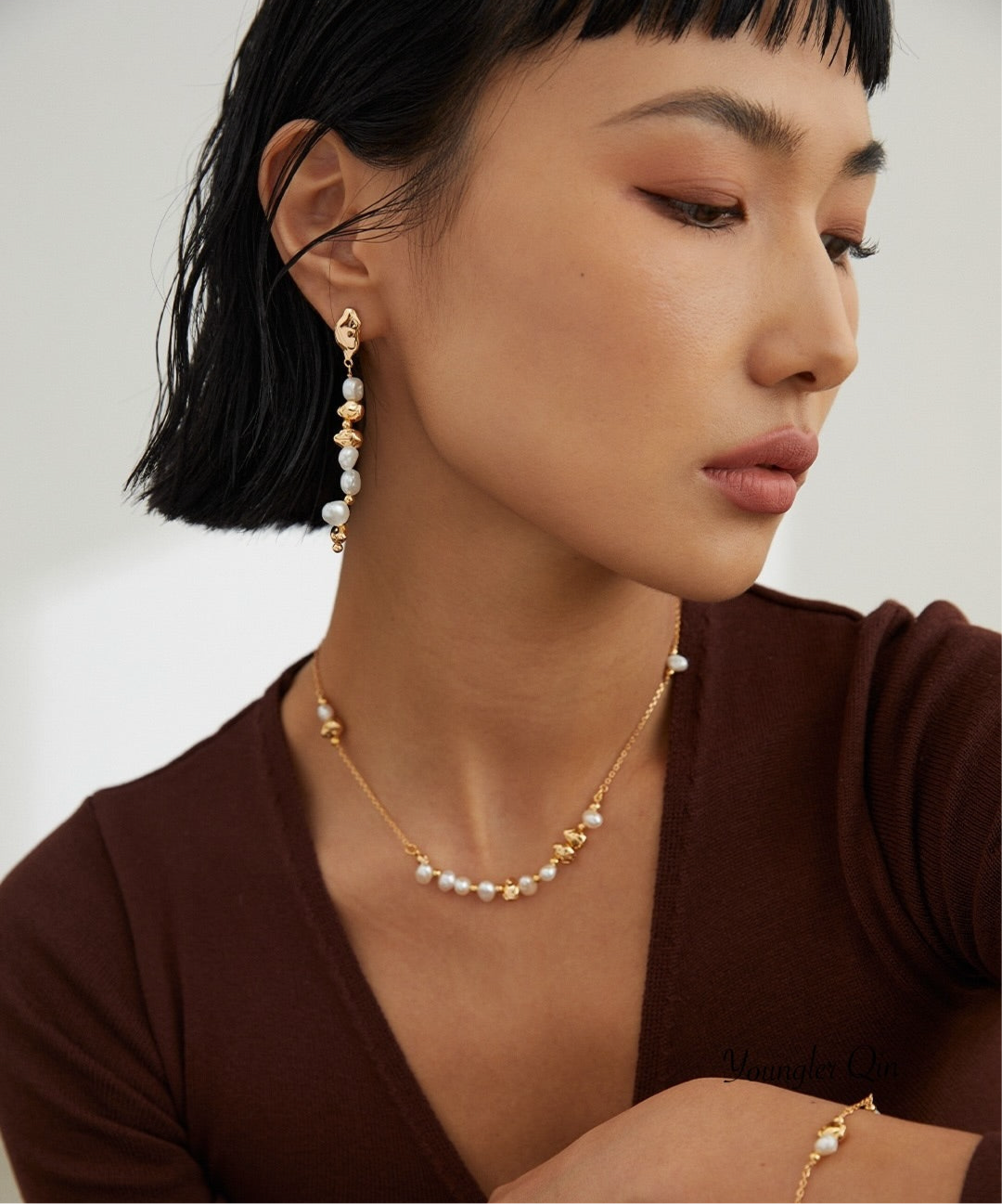 Baroque Pearl Dangle Earrings