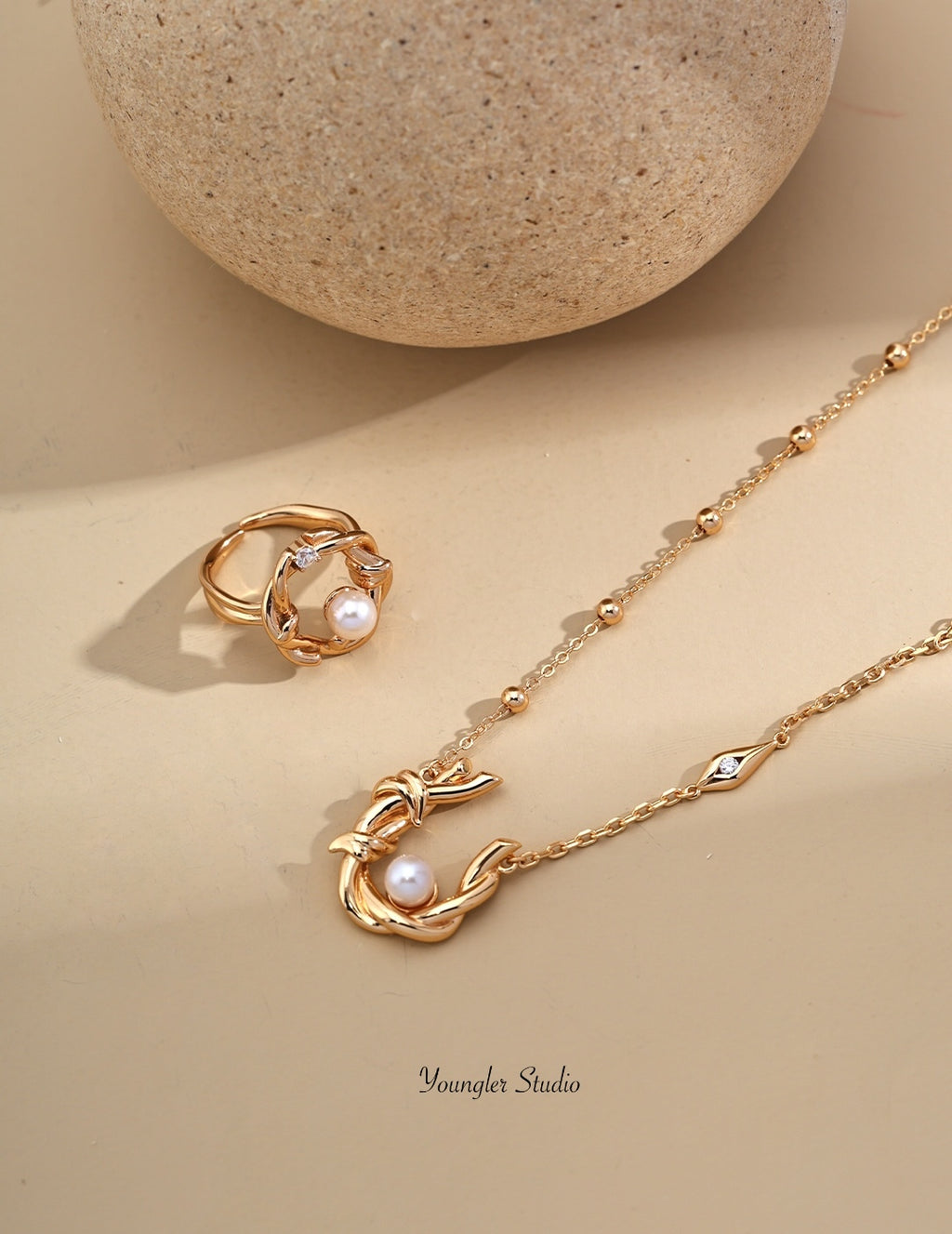 Woven Pearl Ring