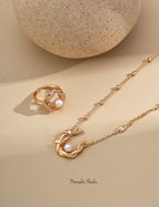 Woven Pearl Ring