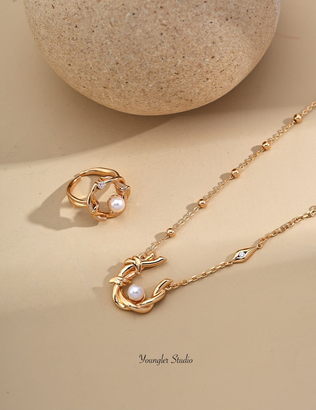 Woven Pearl Ring
