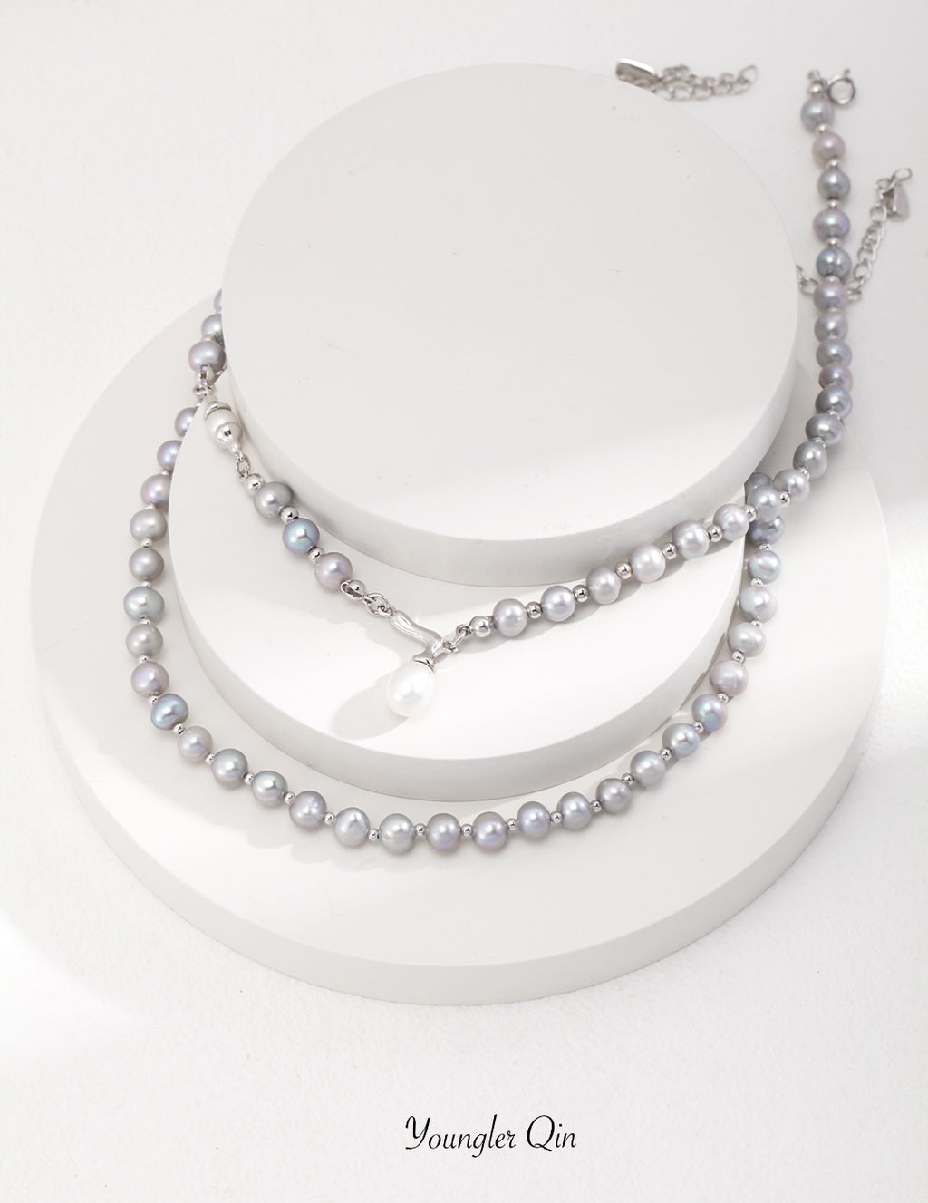 Silver Pearl Bead Strand