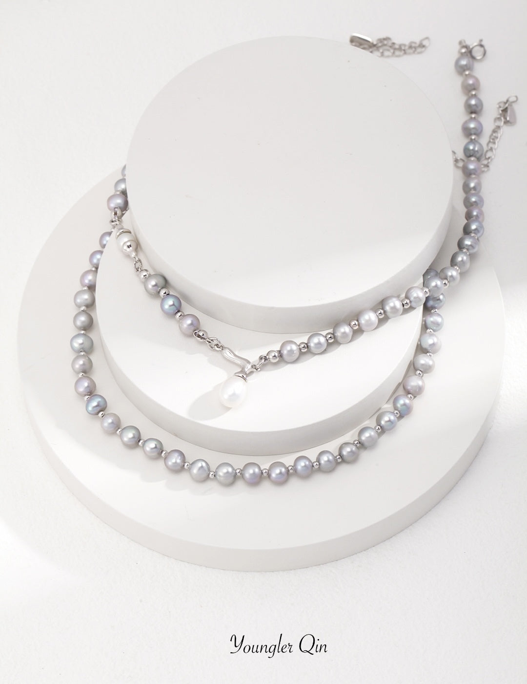 Silver Pearl Bead Strand