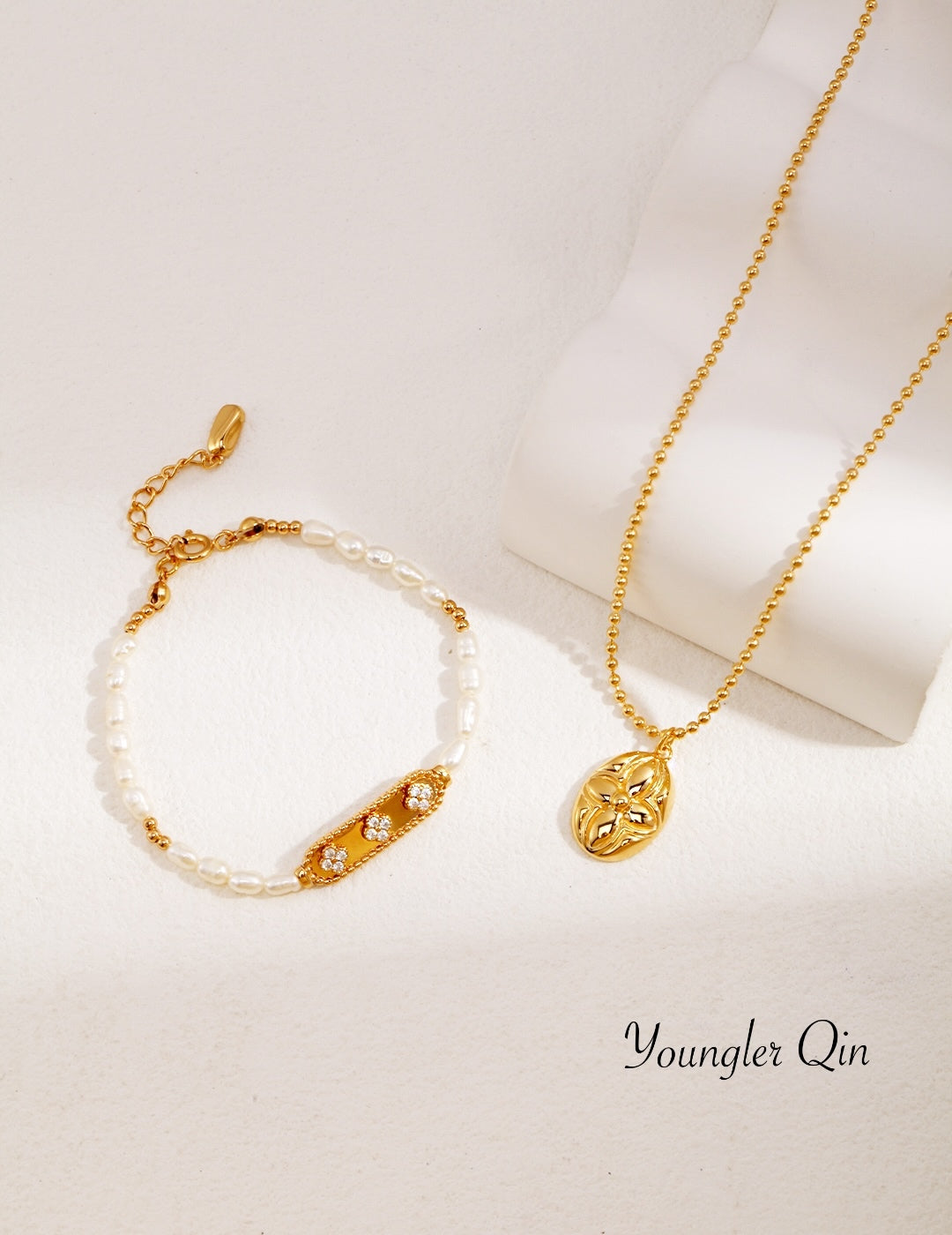 Pearl Charm Bracelet