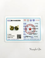 Tiger Eye Circle Earrings