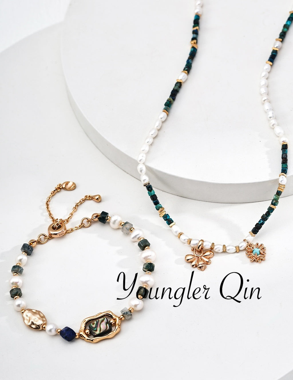 Pearl Abalone Bead Bracelet