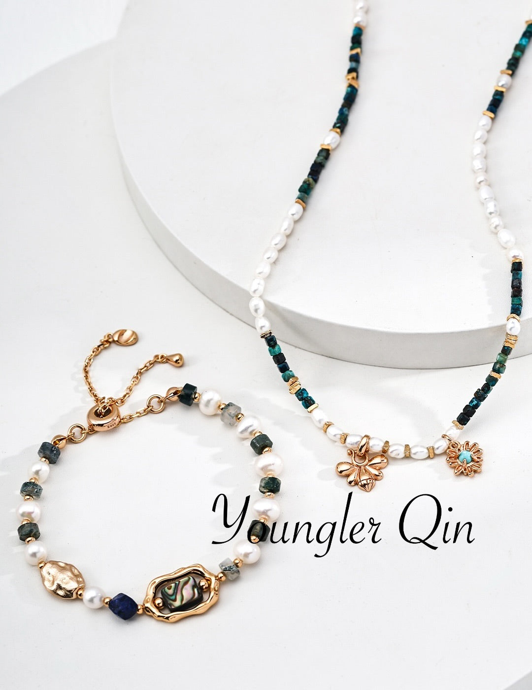 Pearl Abalone Bead Bracelet