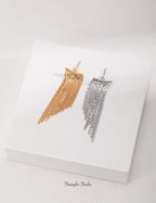 Fringe Drape Earrings – Vintage Gold
